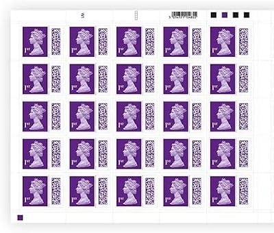 Royal Mail 25 x 1st Class Barcoded Stamps - New Pack