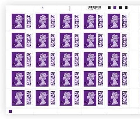 Royal Mail 25 x 1st Class Barcoded Stamps - New Pack