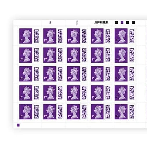25 x 1st Class Barcoded Stamps Royal Mail
