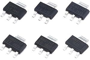 PMMCON Pack of 100, AMS1117 LM1117 SOT223 3.3V 1A Voltage Regulator New