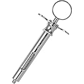 JMU Dental Aspirating Syringe 1.8ml Stainless Steel 1 Pc/Pack | Self-Aspirating Design with T bar, Cap-and-Body Integrated, Professional Dental Syringe Instrument