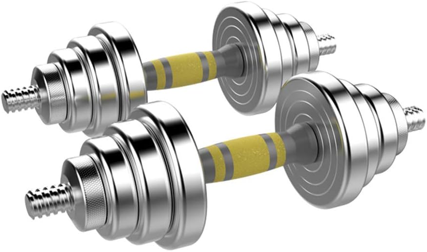 ZhiWei 2 In1 Dumbbell Set, Dumbbells & Barbell in One, Dumbbells in 25Kg From Cast Steel, Effective Fitness Strength Training, Dumbbell for Your Home