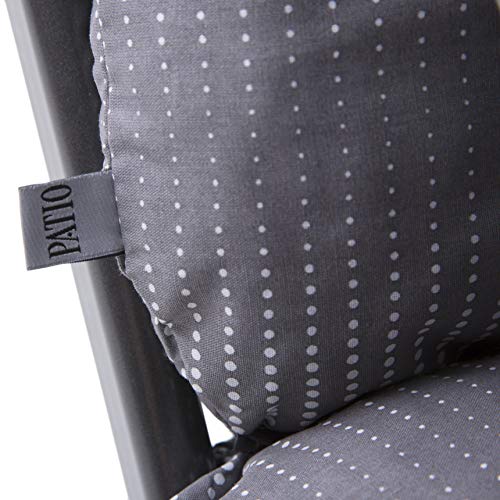Patio Auflage Hollywoodschaukel 180 Bankauflage für Gartenbank Sitzkissen Rückenlehne Seitenkissen gesteppt grau mit… – Bild 6