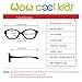 Kids Glasses Oval Frame tr90 Flexible Eyeglasses with Clear Square Lens for Boys Girls(Age 2-5)