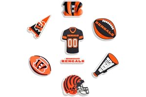 GREN GARFIELD Football Charms Sports Charms for Boys Girls Women Men Shoe Charms Adults Teens Kids for Birthday Party Gifts