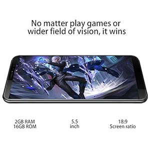 Hafury A7(2019) Android 9.0 Smartphone da 5.5'' Display (18:9), Triplo Slots (2 Nano SIM+1 MicroSD), 2GB RAM+16GB ROM… - immagine 3