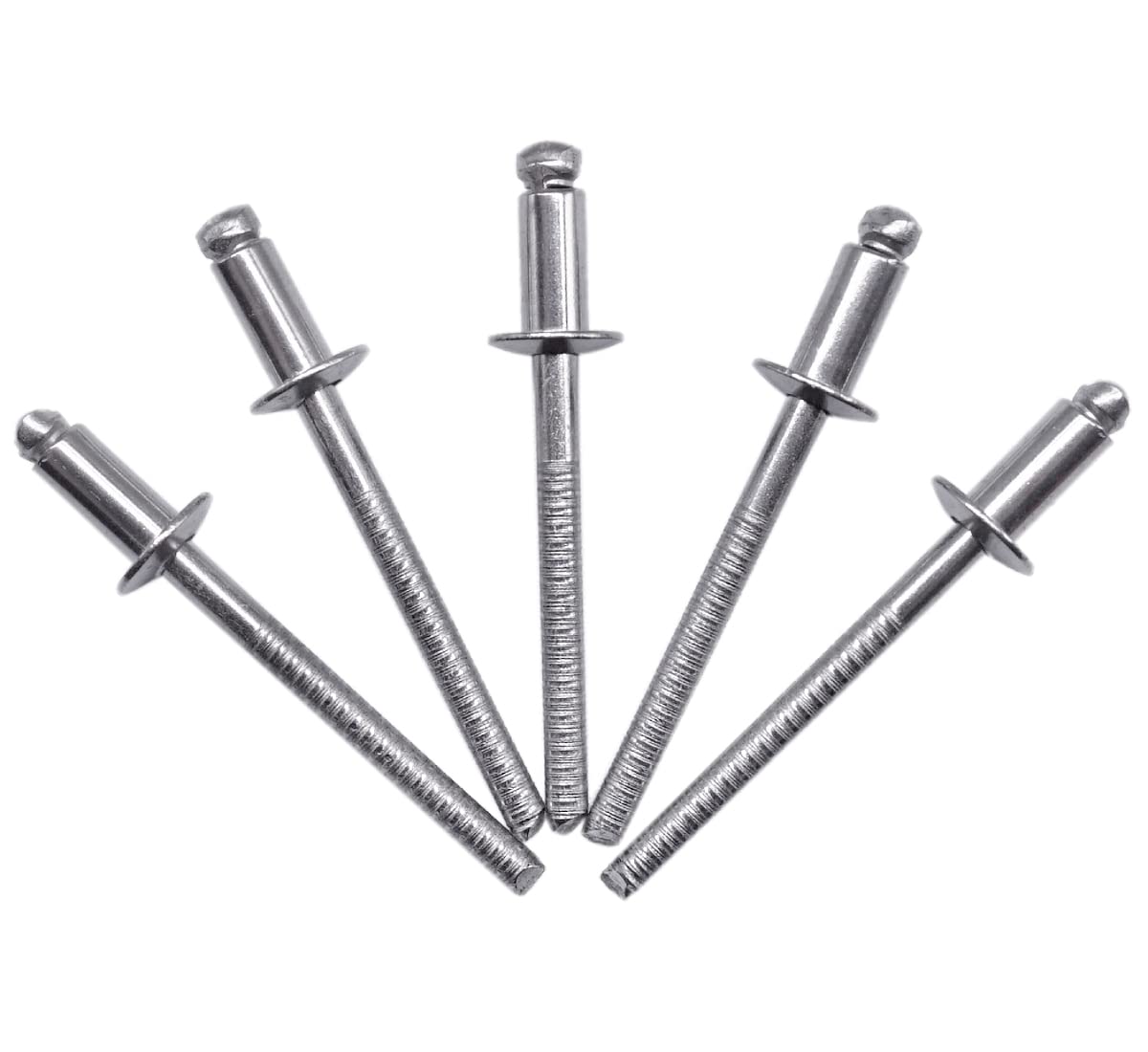 (Pack of 100 pcs) Stainless Steel Blind Rivets 4.0 x 8 mm, Dome Head, Pop Rivets, DIN 7337, A2 Rivet, Grooved Mandrel (100, 4.0 x 8 mm)