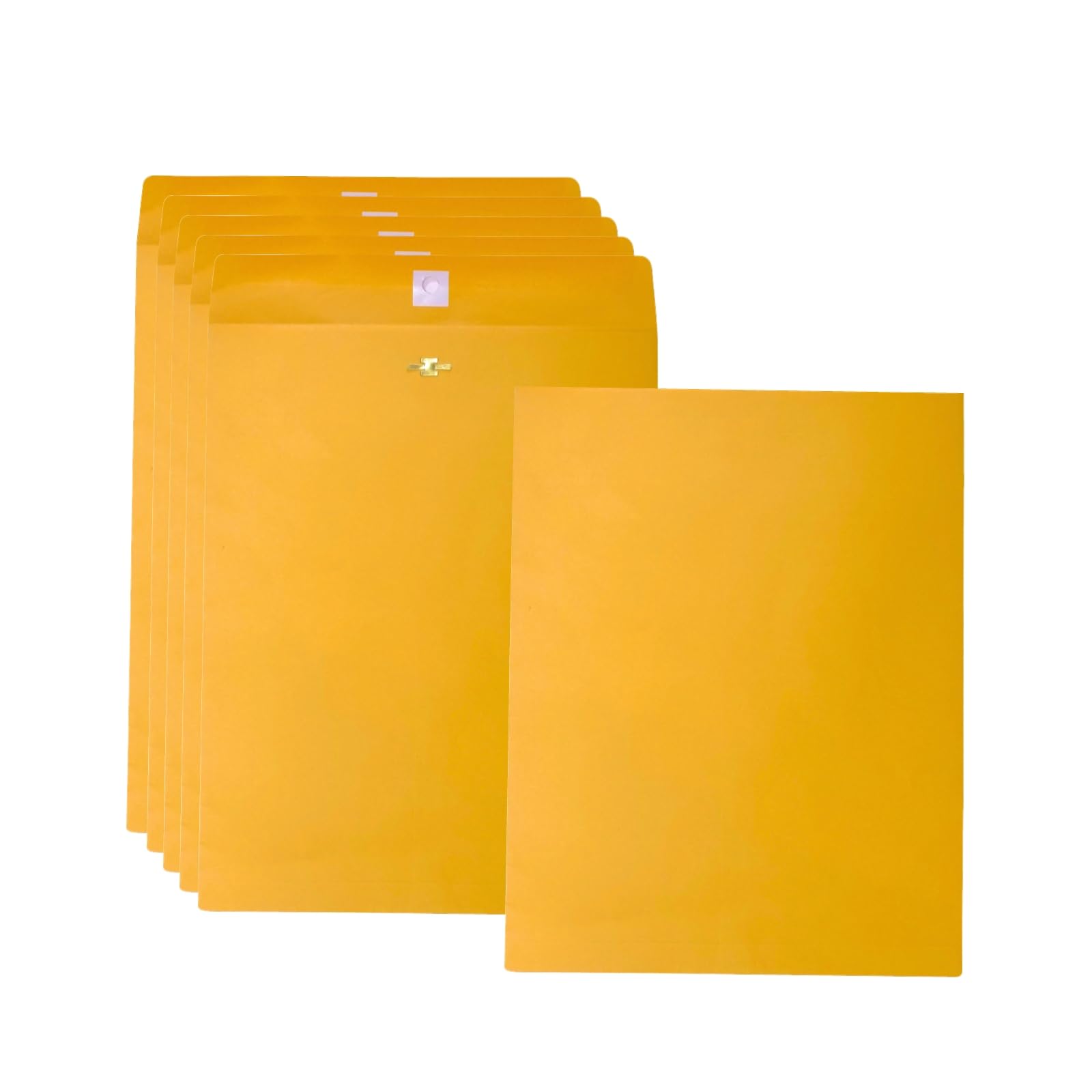 Photo 1 of 20 Pcs Clasp Envelopes 10x13, Creebe Large Yellow 10 x 13 Manilla Envelopes with Clasp and Gummed Seal for Mailing, 100 GSM Kraft Paper