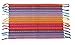 Spiceberry Home Fiesta Cotton Placemats, Red, Blue and Yellow with Tassels, Set of 4