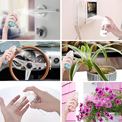 MAQUITA 6 Packs Spray Bottle 3.38oz/100ml and 2oz/60ml Empty Spary Bottles Accessories Refillable Container Travel Multifunction Clear Bottle for Hair,Perfumes,Skincare,Essential Oil (60ml))