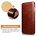 iPhone 6 leather case, Icarercase Premium iPhone 6s Genuine Leather Wallet Case Curve Edge Flip Style, Vintage Folio Cover for Apple iPhone 6 4.7 Inch in Leather (Brown)