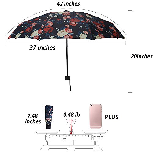 image for NOOFORMER Mini Travel Sun & rain Windproof Umbrella （8 Ribs）- Ligh