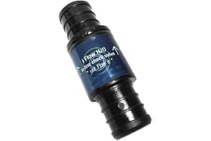 I FLOW H2O Check Valve 3/4”inch Barbed Plastic,Max water Flow, PexTubing,Dishwasher discharge line,Fish Aquarium,Boat Marine Bilge Pump,Hydroponics Grow,Anti-Bk Flow,RV,