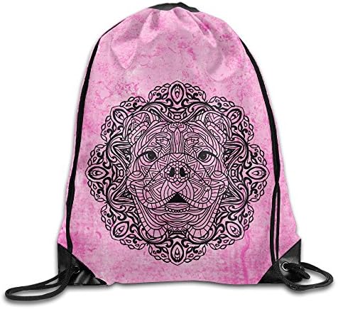 Cinch Bags New Style Sack Bag Ink Drawing Coloring Book For Adults The Head Of A Dog Summer