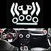 Opall Full Set Interior Decoration Trim Kit Steering Wheel & Center Console Air Outlet Trim, Door Handle Cover Inner for Jeep Wrangler JK JKU 2011-2018 2 Door &4-Door (White 12PCS)