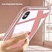 JIDUO iPhone X Case 5.8 inch, Cute Glitter Girly Bling Diamond Bumper Protective Case with Tempered Glass Back Cover [Anti Fingerprint] for Girls Women (Pink)