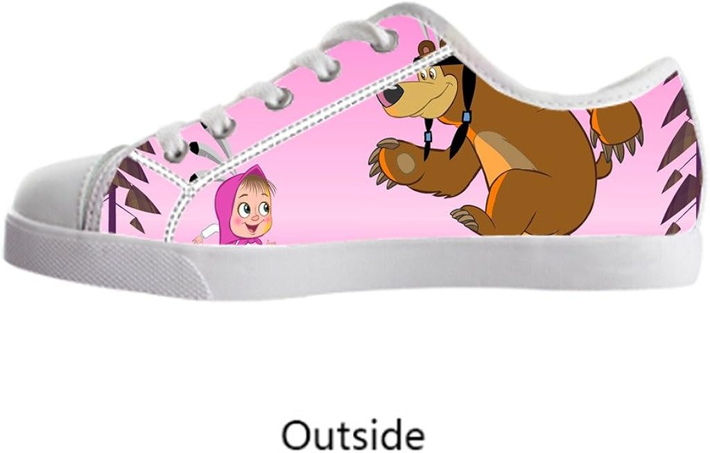 Custom Masha and The Bear Boy�s Canvas Shoes
