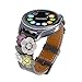 FayTop Luxury Flower Leather Watch Band for Women 20mm Samsung Watch Band 42mm Black Buckle for Galaxy Watch Active 40mm and Most 20mm Width Band Smartwatch/Traditional Watch Wristband Gray