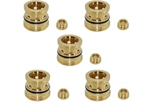 5 Sets TA-4 Hot and Cold Seats for Shower Temptrol Valves, Hot and Cold Seats Replacement, Brass
