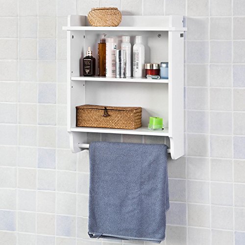 Haotian Wall Shelves,Wall rack,Wall Cabinets ,Wall-Mounted Cabinets ,Storage Racks, Hanging Entryway Shelf,Storage Shelf ,and Coat Rack Wall Shelf with Hooks (FRG239-W)