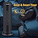FLAMEMORE Portable Ceramic Tower Heater Oscillating Digital Display w/Remote, Overheating & Tip-Over Protection Adjustable Thermostat 1500W 12H Timer Safety Home Office Use 22-inch, Black