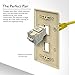 Ethernet Wall Plate, GearIT (10-Pack) 2 Port Cat6 RJ45 Wall Plate Keystone Jack, Ivory