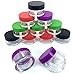 Beauticom 12 Pieces USA 20G/20ML Round Clear Jars with MultiColor Lids for Cosmetics, Medication, Lab and Field Research Samples, Beauty and Health Aids - BPA Free