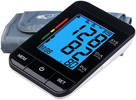 Blood Pressure Monitor with Irregular Heart Beat Detect and FDA Approved, Automatic Digital BP monitor with Backlit,2 Users mode [2018 NEW VERSION] (Black arm)
