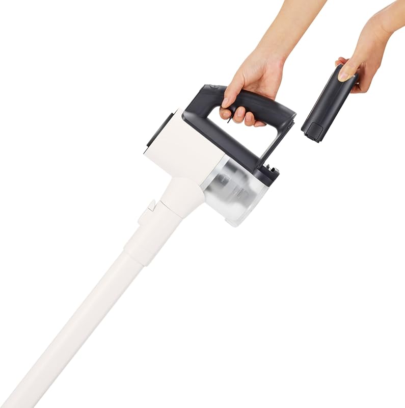 A9C-SLIM1C - Aspirador Escoba CordZero, Aspiradora con Sistema de Compresión de Polvo, Ciclónico, 150W Succión, Boquilla Varias Superficies, Base de Parking, 1.9 Kg, Blanco