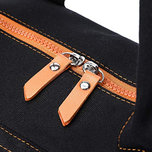YanHao Yoga Mat Bags Canvas Yoga Mat Carrier with Zipper Pocket for Women and Men(Black)