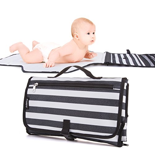 Portable Baby Changing Pad, LCARY Waterproof Travel Diaper Changing Station Kit with Pillow & 3 Pockets, Diaper Change Mat Bag for Toddlers Infants and Newborns
