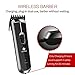 Hair Clippers for Self Cutting and Fashion Stylists,Waterproof Quiet Hair Trimmer for Kids and Men,Rechargeable Wireless Hair Cutting by Dr.HeiZ(Black)