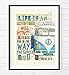 Psalm 32:8 - Life Is an Adventure - Classic Antique Van Car - Vintage Bible Verse Scripture Wall Art Print, Unframed, Christian Wall and Home Decor, All Sizes