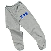 Greekgear Women's Zeta Phi Beta Lettered Thigh Sweatpants
