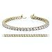 NYC Sterling 3mm Round Cubic Zirconia Classic Tennis Bracelet (yellow-gold-plated-brass)