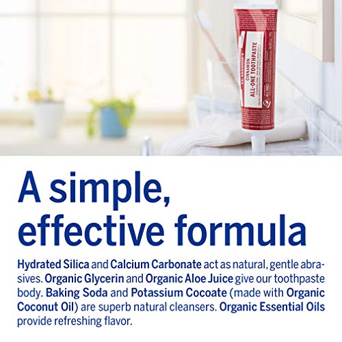 Dr. Bronner’s AllOne Toothpaste (Cinnamon, 5 ounce) 70 Organic