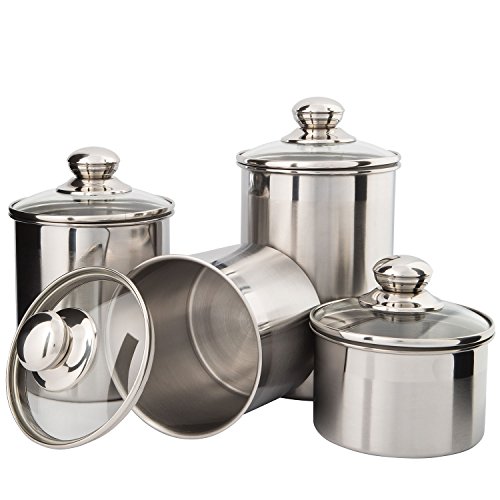 Beautiful Canisters Sets for the Kitchen Counter, Small Sized, 4Piece