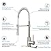 VAPSINT Modern Commercial Lead-Free Pull Down Sprayer Spring Brushed Nickel Kitchen Faucet, Single Handle Kitchen Sink Faucets with Deck Plate