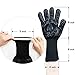 AngLink BBQ Grill Gloves, 1472°F Extreme Heat Resistant Grilling Gloves for Cooking, Baking and for Smoker, Silicone Insulated Cooking Oven Mitts, Long Non-Slip Potholder Gloves