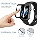 Fotbor for Apple Watch Screen Protector [2 Pack] 38mm Series 3/2 /1, Tempered Glass Screen Protector [Full Coverage] Anti-Scratch Anti-Bubble 3D Curved Edge Compatible for Apple Watch (Black) (38mm)