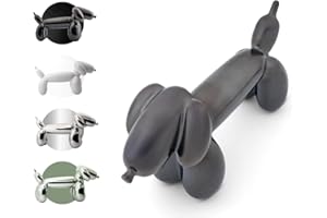 Reimagine Discovery Dachshund Decor, Weiner Dog Stuff, Home Decor Jeff Koons Balloon Dog Sculpture, Cute Desk Decor for Dog Moms or Dog Dads, Work from Home Must Haves, Gifts for Dog Lovers (Black)