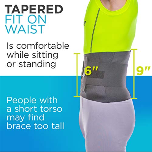 BraceAbility Elastic & Neoprene Compression Back Brace Lumbar, Waist