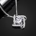 B.Catcher Necklaces Silver Womens Jewelry Windmill Pendant Cubic Zirconia Box Chain Necklace
