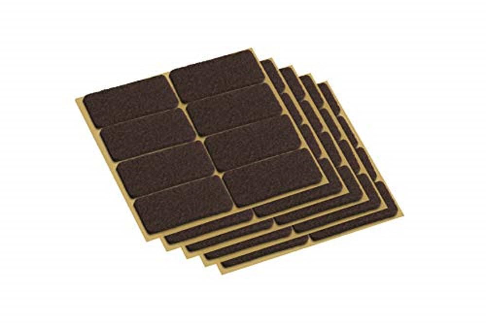 Meister Felt Glider self-adhesive, 22 x 36 mm, brown, 40 pieces, 645106
