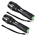 LED Flashlight, AMASKY XLM-T6 Zoomable Water Resistant Bright LED Flashlight with 1600LM Torch Adjustable for OutdoorBottom Click (2 in pack)