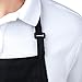 MHF Aprons Bib Aprons 1 Piece-new Spun Poly-Commercial Restaurant Kitchen- Adjustable-Full length-3 Pockets (Black)