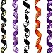 50 Yards Halloween Ribbons Grosgrain Halloween Decorative Ribbons Black Orange Purple Gift Wrapping Ribbons Hair Bows Ribbons for Halloween DIY Supplies, 10 mm