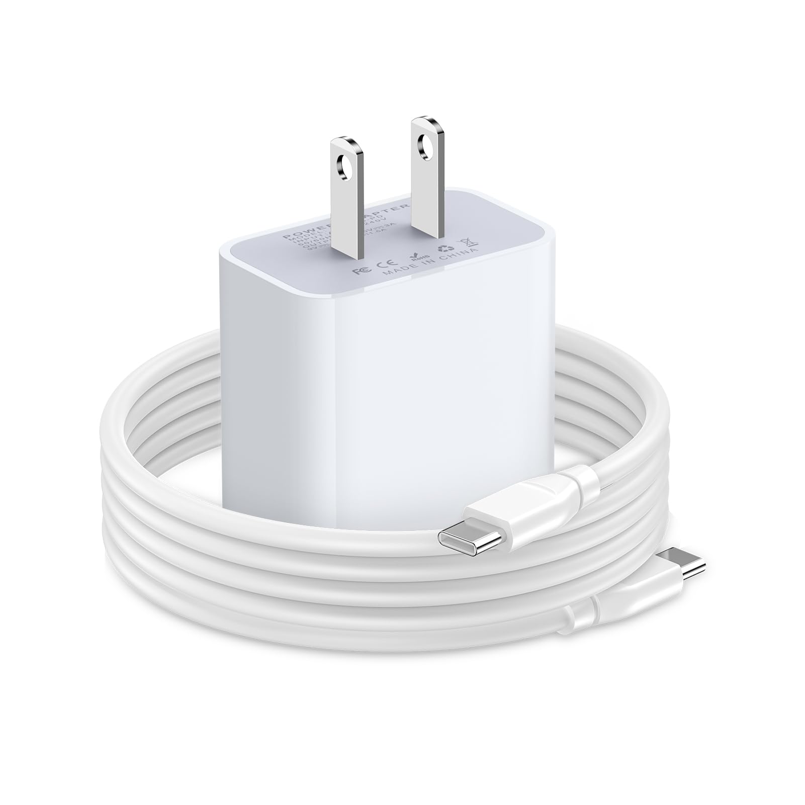 20W USB C Fast Samsung Charger Block 6FT Android Phone Cord for Samsung Galaxy A17 A16 5G A54 A14 A15 S26 S25 A03s S24 S23 A23 S21FE S22 Ultra A13 A53 A32 S20,Wall Plug Box,Type C to C Charging Cable