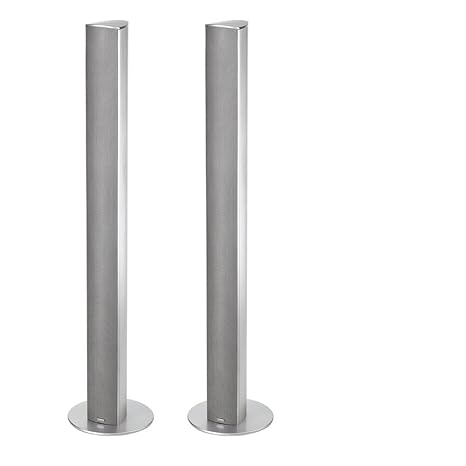 Magnat Needle Alu Super Tower I 1 Paar 2-Wege Säulenlautsprecher I Schlanke Design-Lautsprecher mit elegant gebürstetem Alumi