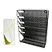DLM Premium Wall File Holder Organizer, 5 Tier Wall Mount Metal Tray Organizer, Black